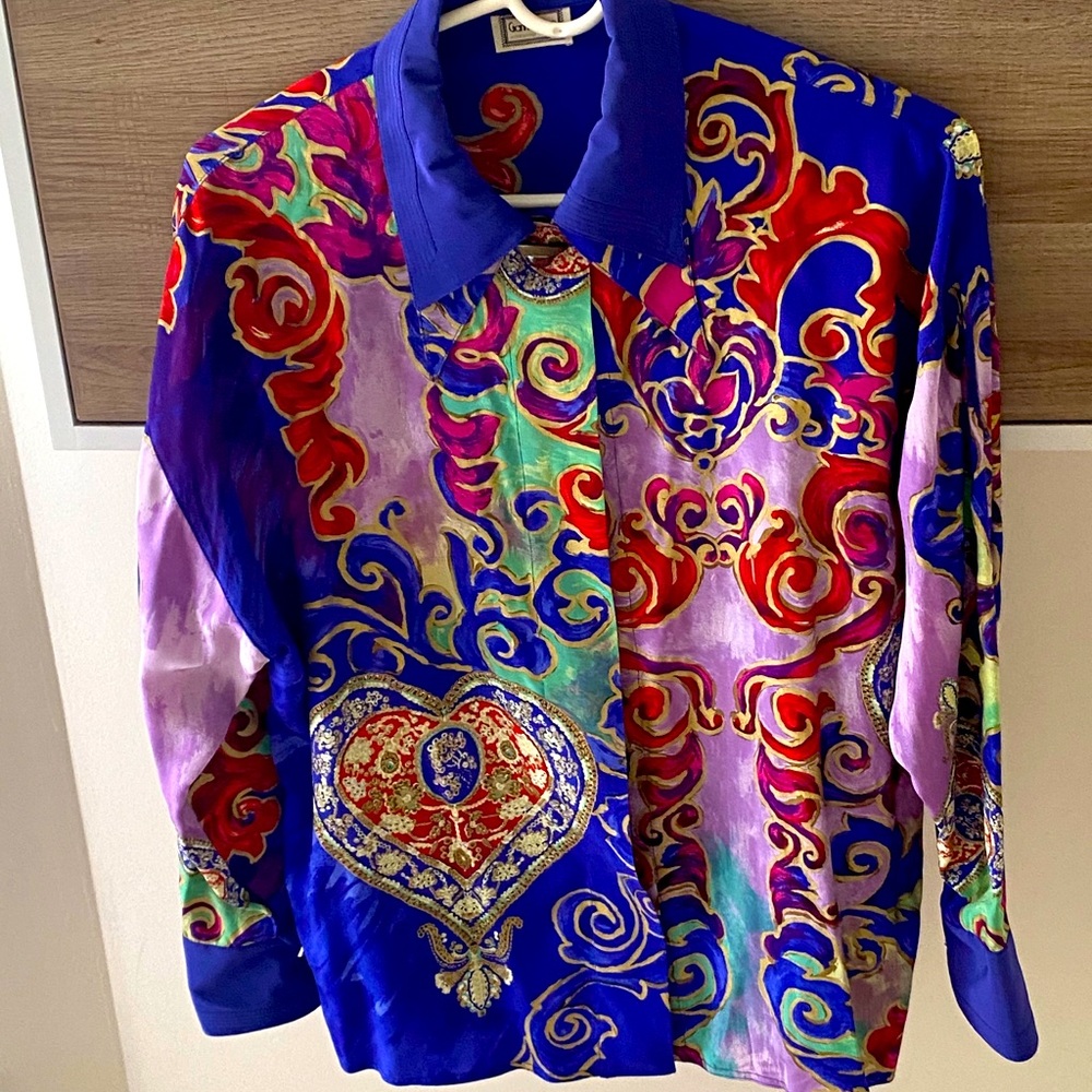 Versace ( Vintage Gianni Versace )rare Silk Blouse
